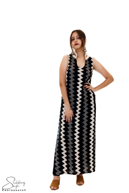 Stylish and comfortable zig-zag kurta and pant set