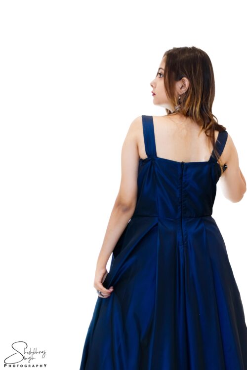 Blue Cocktail Party Gown