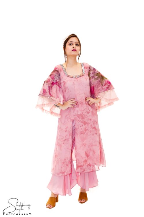 PINK GEORGETTE KURTI